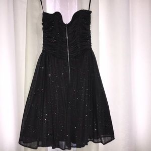 Strapless glittery dress!